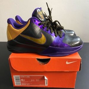 Nike Kobe 5 Lakers Away Size 4